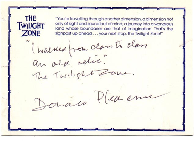 Donald Pleasance autograph