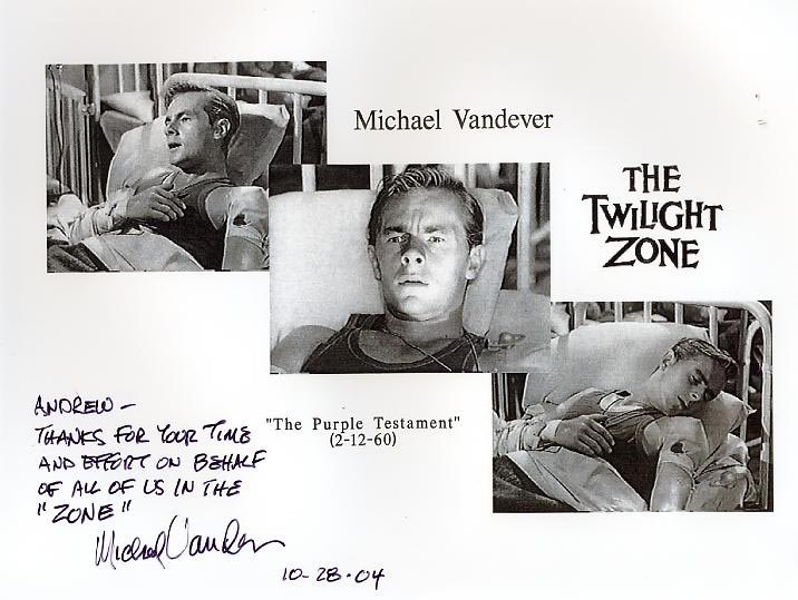 Michael Vandever autograph