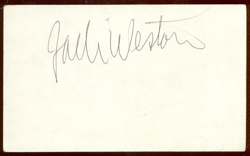 Jack Weston autograph