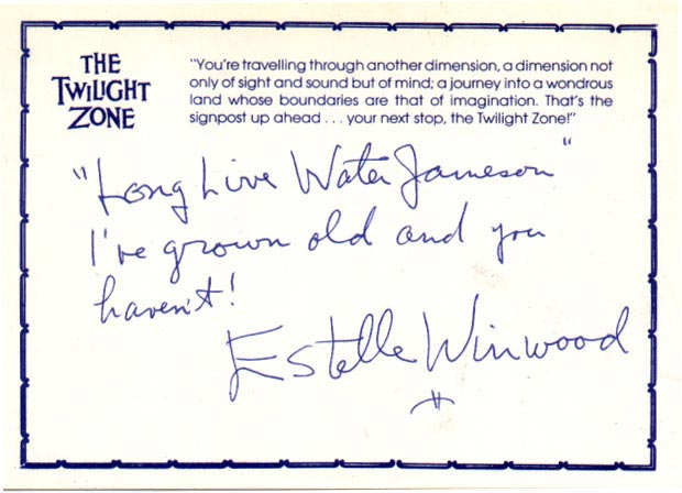 Estelle Winwood autograph