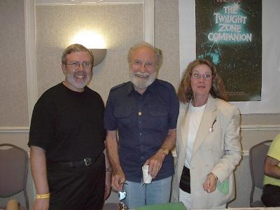 Leonard Maltin, Barry Morse and Antoinette Bower