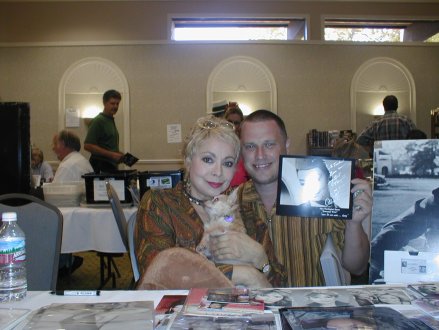 Arlene Martel (aka Arline Sax) and dog Millie.